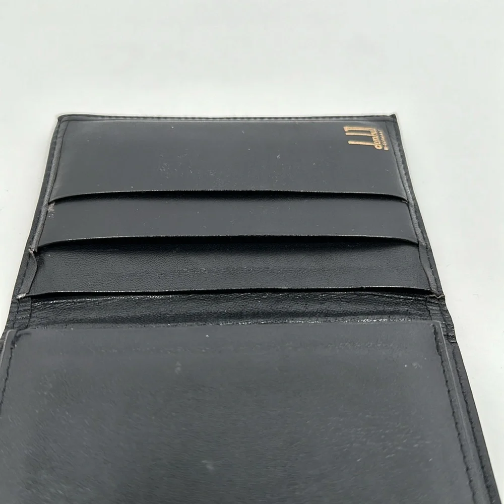 Dunhill Fine Leather Bi-Fold Business Card Case/Wallet - Black